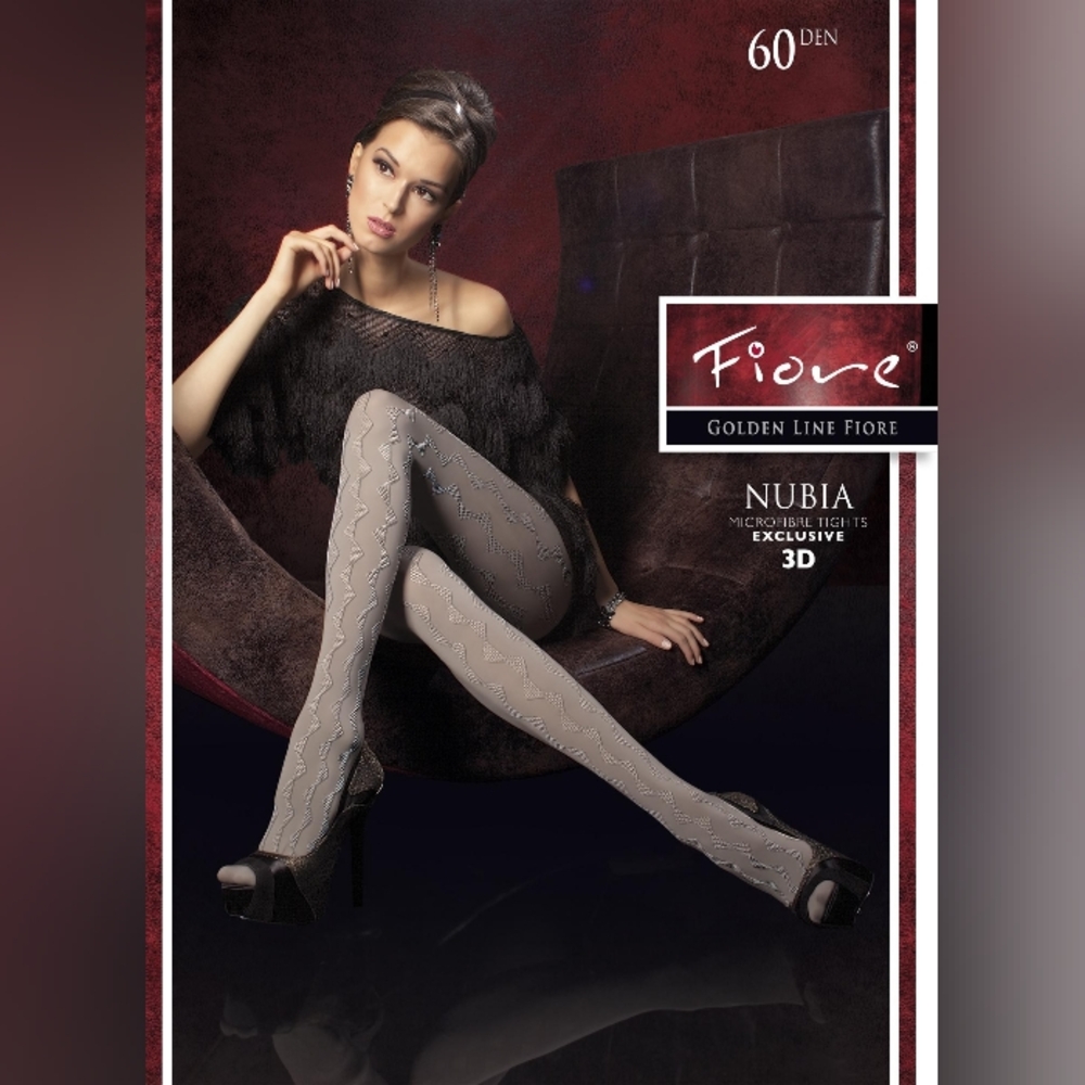 Nubia Women's 3D Art Deco Formal Gray Tights